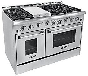 Thor Kitchen HRG4808U 48" 6-Burner Range, HRG4804U Comparison